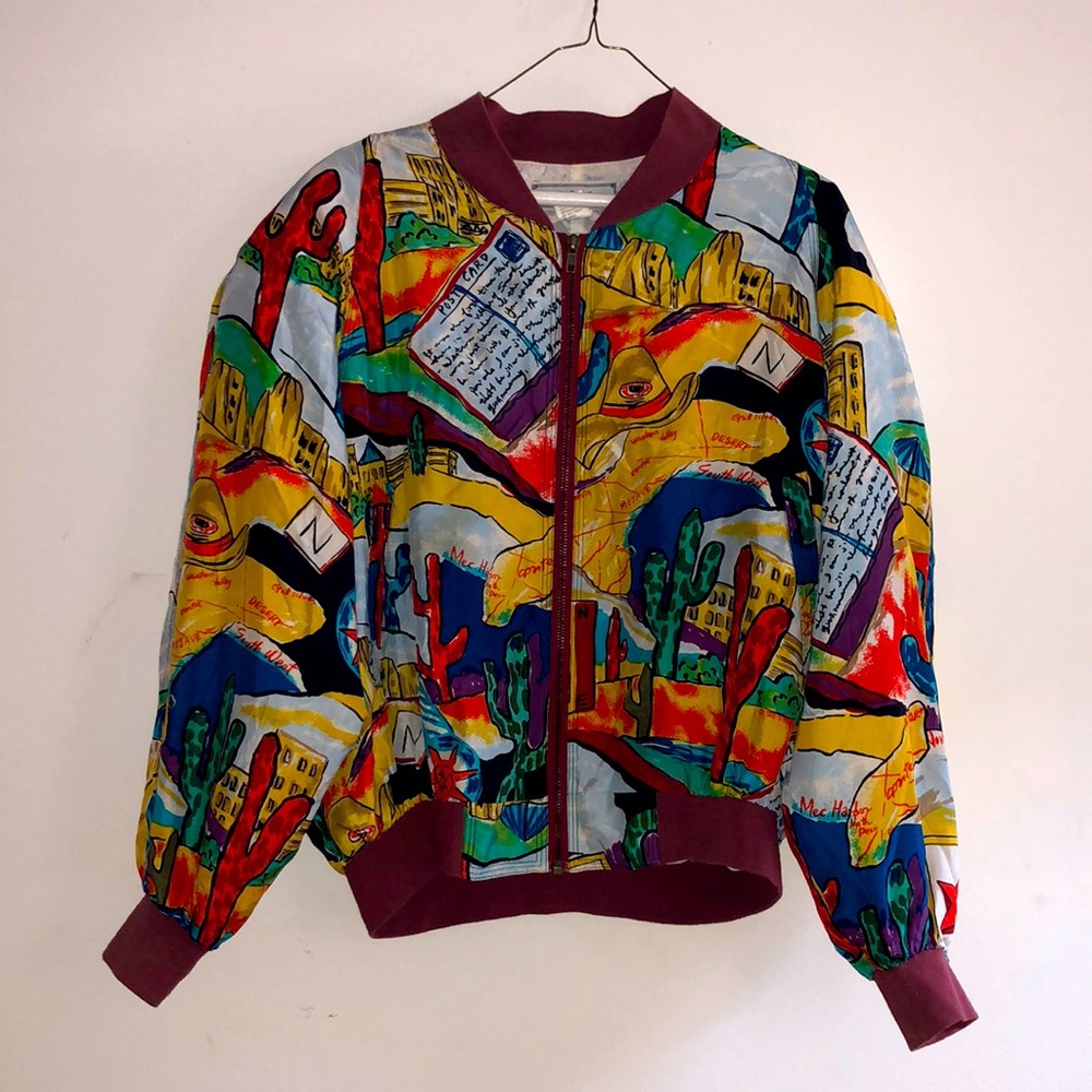 Vintage Silk Wind Breaker Western